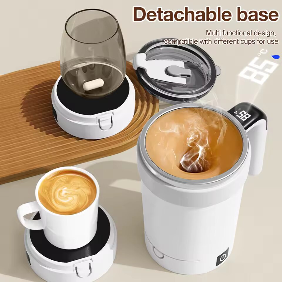 Automatic magnetic stirring mug