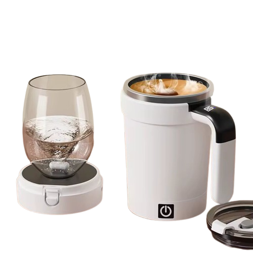 Automatic magnetic stirring mug