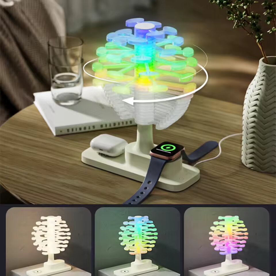 Table lamp with wireless charging