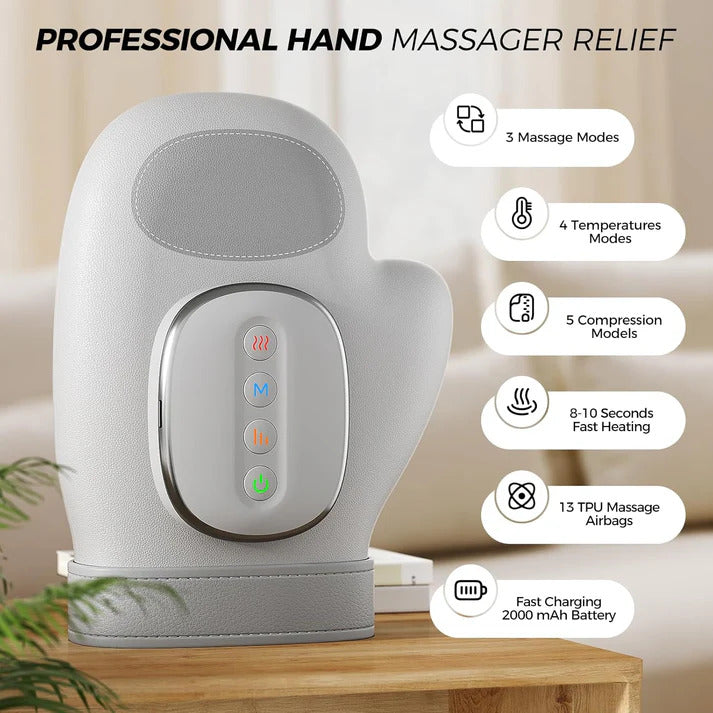 Electric Hand Massager with Heat and Compression